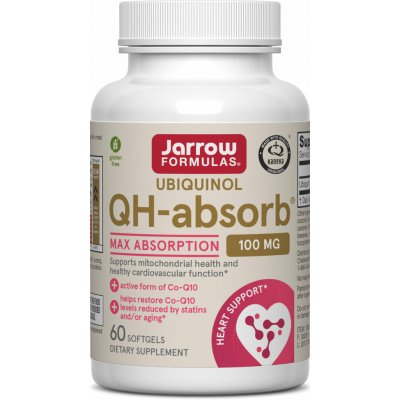 Jarrow Formulas Ubiquinol Qh Absorb 100 Mg 60 kapslí – Hledejceny.cz