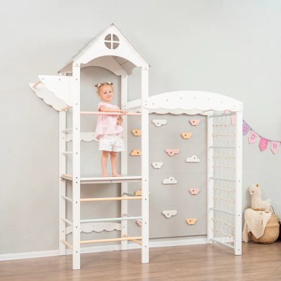 Montessori Furniture dětské hřiště Tower Climbing white/pastel – Zboží Dáma