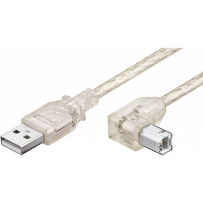 Goobay 93577 USB 2.0, A-B, 2m, transparentní, lomený konektor B – Zbozi.Blesk.cz