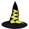 Dětský karnevalový kostým Wiky Set čarodějnický klobouk 44x38 cm Žlutý
