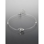 Prosperk Náramek na nohu z chirurgické oceli se srdíčky S0588 – Zboží Dáma