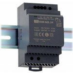MEAN WELL DDR-60L-24 Měnič napětí, DC/DC, 60W, vstup 18–75V, výstup 24V, 2,5A, montáž na DIN lištu DDR-60L-24