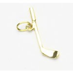 Čištín Zlatý přívěsek žluté i bílé zlato hokejka P 421 – Zboží Mobilmania