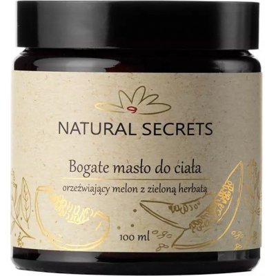 Natural Secrets tělové máslo Svěží meloun se zeleným čajem 100 ml – Zboží Dáma