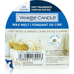 Yankee Candle Soft Wool & Amber vonný vosk do aromalampy 22 g