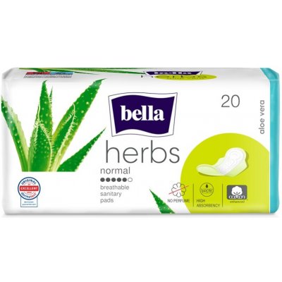 Bella Herbs Aloe Vera Hygienické vložky s křidélky 20 ks – Zboží Mobilmania