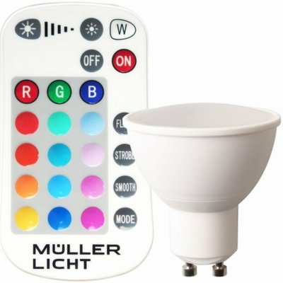 Müller Licht LED žárovka Müller-Licht 230 V, GU10, 5 W, RGBW 400352