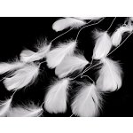 Peří na šňůrce / girlanda Varianta: bílá, Balení: 3 m – Hledejceny.cz