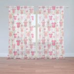 Sablio Záclony Růžové oblečky: 2ks 150x250cm – Hledejceny.cz