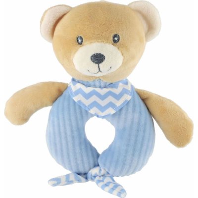 Teddies Chrastítko medvěd plyš 17x16cm modrý – Zboží Mobilmania