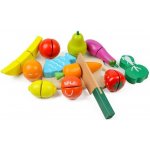 Eco Toys dřevěné ovoce a zelenina na krájení 13 ks – Zboží Mobilmania