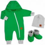 Baby Nellys Rastúci teplákový overal pre bábätko, čiapky, topánky, 3D, Nature zelený – Zboží Mobilmania