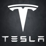 Dřevěný znak auta na zeď - Tesla – Zboží Mobilmania