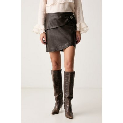 Guess sukně s viskózou LUCIA W6BD27.W4251 hnědá – Hledejceny.cz