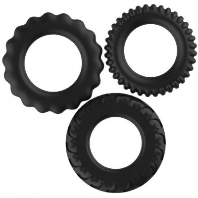 Baile Titan Three Rings - Sada pružných erekčních kroužků Černý – Hledejceny.cz