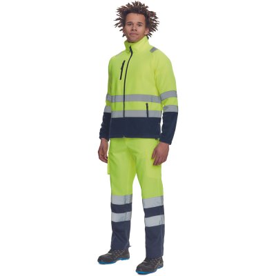 Cerva mikina SEVILLA HV fleecová reflexní Žluto-navy – Sleviste.cz