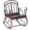Zahradní židle a křeslo Zahradní houpací křeslo kovové Goleto Antik A1000