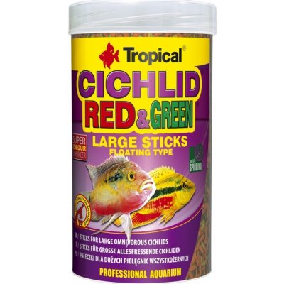 Tropical Cichlid Red+Green Large stick 1000ml l/300g