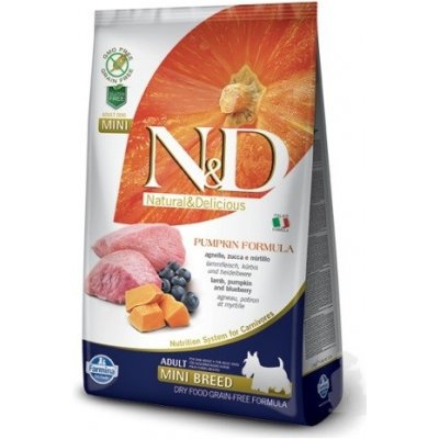 N&D Pumpkin Dog Adult Medium & Maxi Grain Free Lamb & Blueberry 4 x 2,5 kg