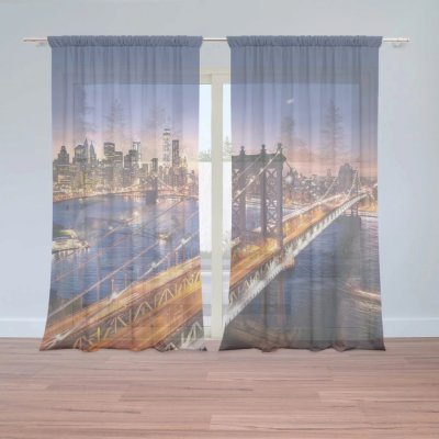 Záclony Most v New Yorku: 2 ks - 150x250 cm - Sablio – Hledejceny.cz