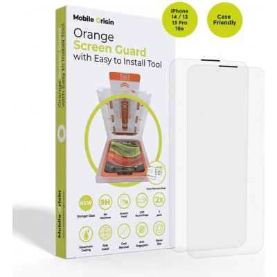 Mobile Origin Screen Guard iPhone 14 / 13 / 13 Pro 2ks s aplikátorem SGA-i14-2pk – Sleviste.cz