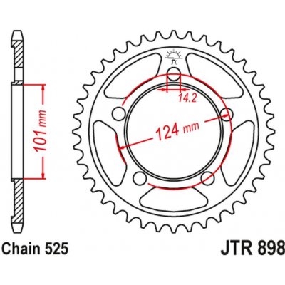 JT Sprockets JTR 898-41ZBK – Zbozi.Blesk.cz