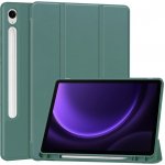 Vsechnonamobil 66571 LEATHER Zaklápěcí kryt Samsung Galaxy Tab S10 FE / Tab S9 FE tmavě zelený – Zboží Živě