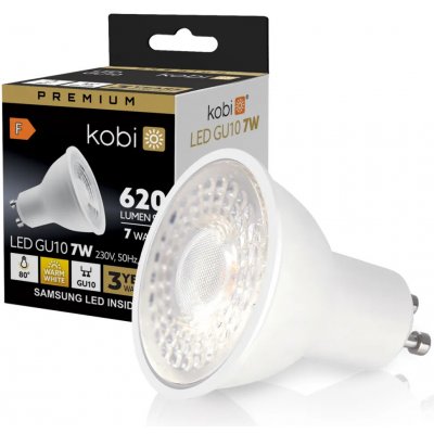 Kobi lED žárovka GU10 SMD 7W teplá 3000K 570lm by Samsung – Hledejceny.cz