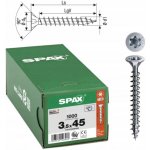SPAX vrut zápustná hlava 3.5 x 45 plný závit TX20, Wirox-stříbrná, certifikovaný (1000 ks) – Hledejceny.cz