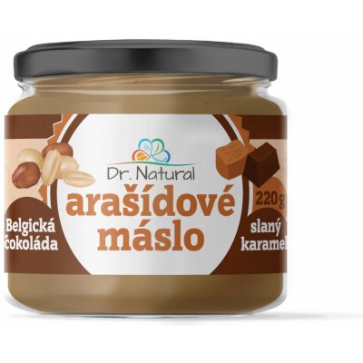 Dr.Natural Arašídový krém belgická čokoláda slaný karamel 220 g – Zbozi.Blesk.cz