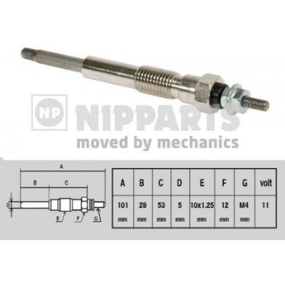 Žhavicí svíčka NIPPARTS J5712016 – Hledejceny.cz
