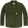 Pánská Košile Vintage Industries zateplená manšestrová košile Steven Padded zelená