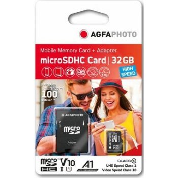 AgfaPhoto microSDHC Mobile High Speed 32 GB + adapter 10581