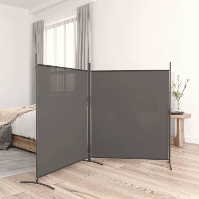 vidaXL 2dílný paraván antracitový 348 x 180 cm textil 350276 – Zboží Dáma