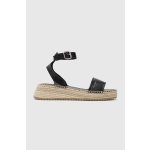 Kožené sandály Pepe Jeans KATE dámské , černá na platformě , PLS90591 – Zboží Mobilmania
