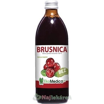 EkoMedica SK Brusinka šťáva 100 % 500 ml – Hledejceny.cz
