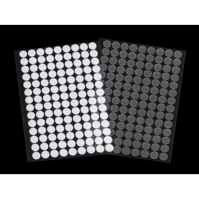 Suchý zip samolepicí kolečka Ø10 mm Varianta: 7 transparent, Balení: 1 karta – Zboží Dáma