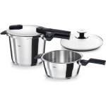 Fissler VITAQUICK 3,5 l + 6,5 l + skleněná poklice sada 3 ks – Zboží Mobilmania