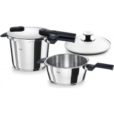 Fissler VITAQUICK 3,5 l + 6,5 l + skleněná poklice sada 3 ks – Zboží Mobilmania
