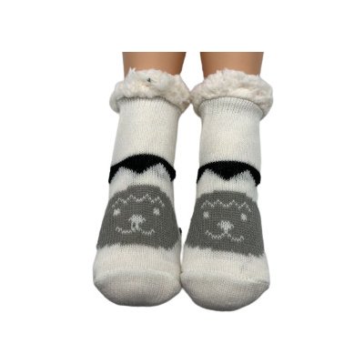Dětské teplé ponožky s kožíškem protiskluzové – Zboží Mobilmania