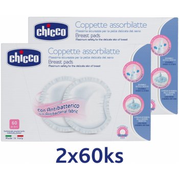 Chicco tampony do podprsenky antibakteriální 120ks od 398 Kč - Heureka.cz