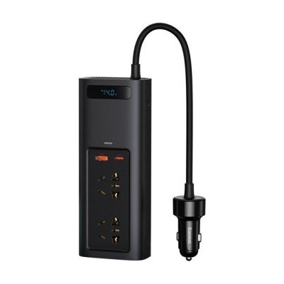 Baseus In-car Inverter | Nabíječka do auta s měničem napětí 12V - 220V 150W USB-A USB-C PD QC3.0 CRNBQ-A01 – Zboží Živě