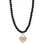 Biju Černé korále se srdíčkem 2399 3002399 – Zboží Dáma