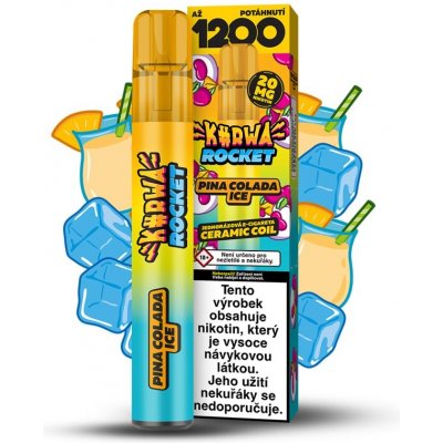 Kurwa Rocket Pina Colada Ice 20 mg 1 200 potahů – Zboží Dáma
