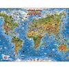Dětská nástěnná mapa světa 137 x 97 cm - lamino + lišty