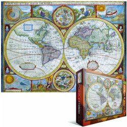 EuroGraphics Starodávná mapa světa 1000 dílků