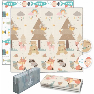 SUPERBE BEBE oboustranná skládací hrací podložka les ryby SBXPE150X180PM1 – Hledejceny.cz