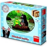 Dino Kostky kubus Krtek a zvířátka 12ks v krabičce 22x18x4cm – Sleviste.cz