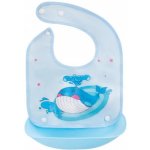 BocioLand silikonový bryndáček s kapsičkou Velryba modrá – Zboží Mobilmania