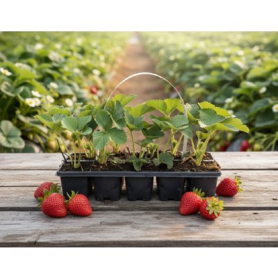 Jahodník 'Senga Sengana' 10 ks v platu zakořeněné – Zboží Dáma